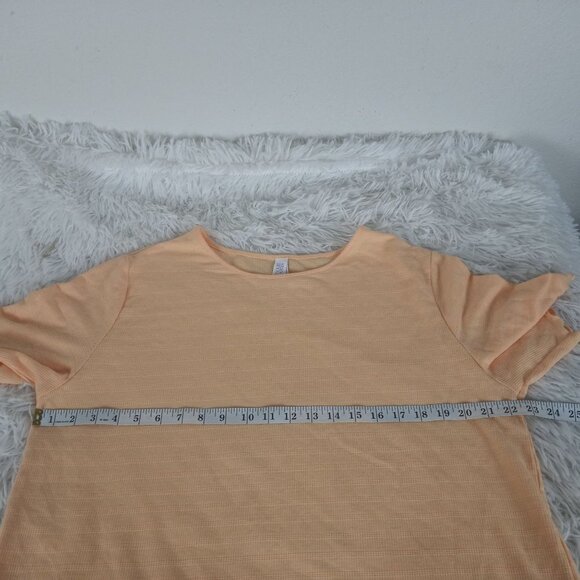 Stars Above XXL Pajama Top Peach Sherbert Ruffled trim - Picture 3 of 5